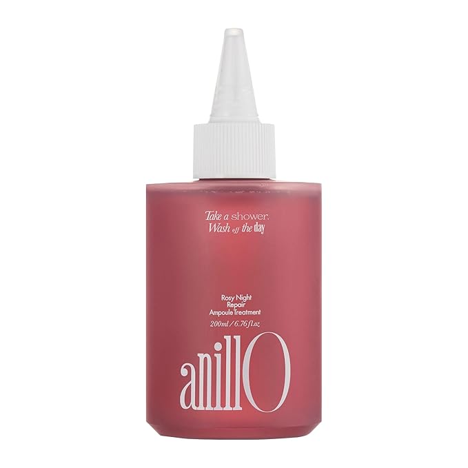 Rosy Night Hair Ampoule Treatment for Damaged Hair – Water-to-Cream Repair Formula with Peptides & Amino Acids – Frizz Control, Color Safe, Silicone-Free, Floral Musk Scent – 6.76 fl oz