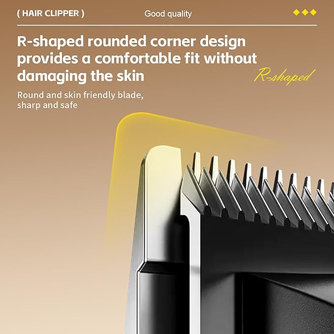 Hair Clippers for Men, Cordless Clipper and Trimmer Set, Clippers for Hair Cutting Kit with LCD Display, Long Battery Life, R-Shaped Rounded Corner Design,Powerful Motor, Gifts for Men