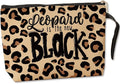Jztco Leopard Print Makeup Bag - Gifts for Women, Handbag for Leopard Lovers, Birthday and Mother's Day Ideas for Mom, Sister, Friends - Leopard Is The New Black