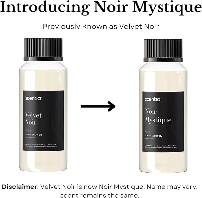 Hotel Diffuser Oil Inspired by 5-Star Hotel Scent-50 mL 1.69 fl oz-Essential Oil Blend Rose, Lemon and Musk Notes for Aromatherapy Ultrasonic & Cold Diffusers-Noir Mystique, Thanksgiving Gift