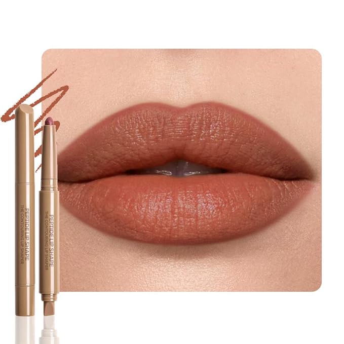 Matte Crayon Lip Liner Pencil, Nutmeg Lip Liners Lipstick For Women, Plump Creamy Formula With Silicone Smudger for Define Contours & Sculpting Lip, Cruelty-Free, 0.75g/0.026oz