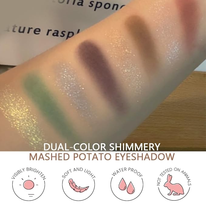 AMY'S DIARY 2 Color Mauve Rose matte +Champagne Pink Shimmer matte taupe Eyeshadow Palette – Rose Pink eye shadow for Eye Makeup, Long-Lasting & Highly Pigmented, Vegan & Cruelty-Free