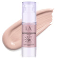 Tinted Face Sunscreen - Waterproof & Lightweight Liquid Foundation with SPF 50++, 3-in-1 Full Coverage Foundation Smooths & Blurs Pores, 101 Light