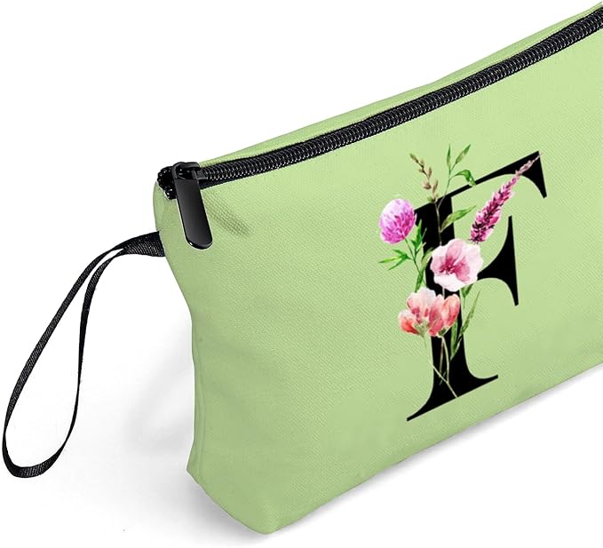 Birthday Thank You Appreciation Monogrammed Gifts for Mom Aunt Teacher Sister Friend Coworkers Bride Bridesmaid Makeup Cosmetic Bag with Mirror Mothers Day Christmas Graduation F