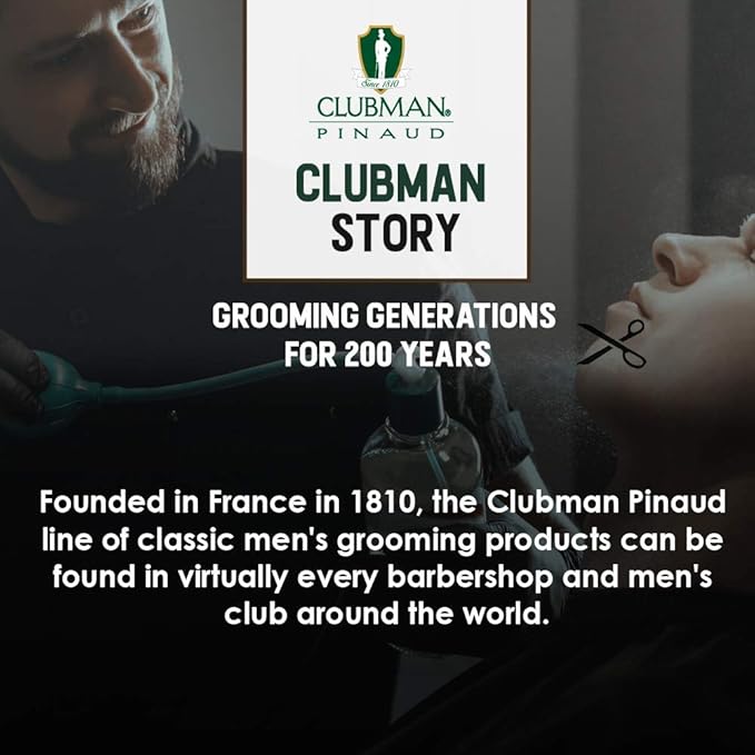 Clubman Pinaud Shave Essentials Set, Dopp Kit with Whiskey Woods After Shave, Shave Soap, and Shave Brush, 1 Set