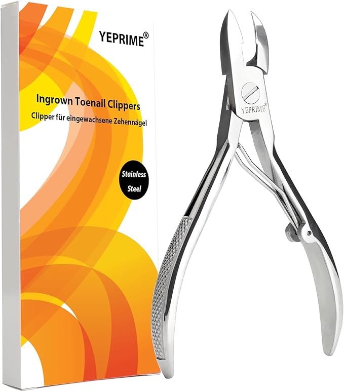 Podiatrist Toenail Clippers, Super Sharp and Wear-resistant Toe Nail Cutters for Thick and Ingrown Nails, Hand Forged Stainless Steel Pedicure Clippers for Men Women Seniors, Convex Blades