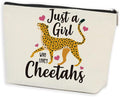 Azteoiz Cheetah Print Makeup Bag Cheetah Animal Lovers Gifts for Women, Graduation Friendship Birthday Gift for Girls Friends Daughter Sister Preppy Cosmetic Bag Zipper Pouch