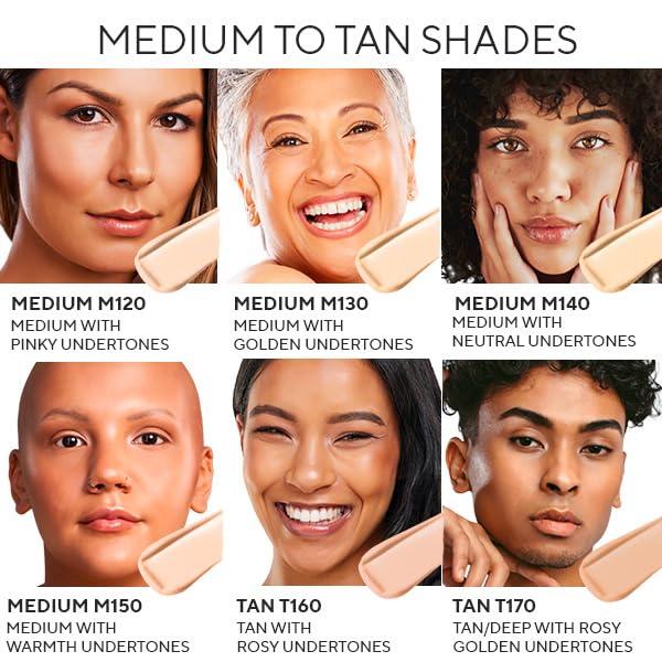 MIRABELLA - Invincible for All HD Liquid Foundation, Moisturizing Face Products for All Skin Types, Full-Coverage Lightweight Foundation Makeup, Moisturizing & Hydrating Beauty Care, Medium M140