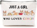 Secret Santa Gifts, Corgi Gifts Funny Corgi Makeup Bag Funny Cosmetic Bag Toiletry Bag Zipper Pouch for Women Girls Female Sister Daughter Friend Birthday Graduation Friendship