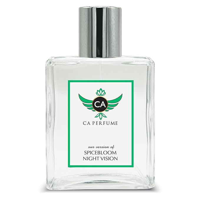 CA Perfume Impression of Spicebloom Night Vision for Men Amber Fougere Scent Long Lasting Cologne for Men Signature Scent for Day and Night Wear 3.4 Fl Oz 100ml