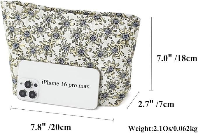 Floral Jacquard Makeup Bag - Large Capacity Cosmetic Pouch for Travel, Toiletry Organizer with Zipper, Perfect for Daily Use and Gifts, Purses for Women Clearance