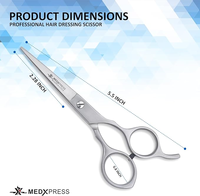 Hair Cutting Scissors 5.5" Stainless Steel Styling Shears Japanese Style for Hair Cutting Professional Barber Scissors for Hair Salon and Home Sharp Trim Scissors Ideal for Women and Men.