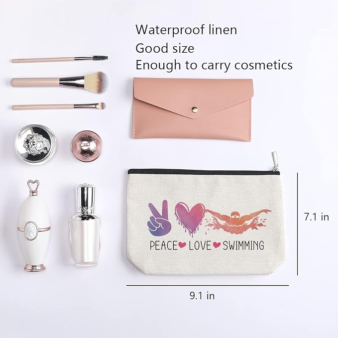 KDXPBZ Swimming Bag - Funny Swim Gifts for Team, Coach & Teacher - Makeup Bag for Women Swimmers