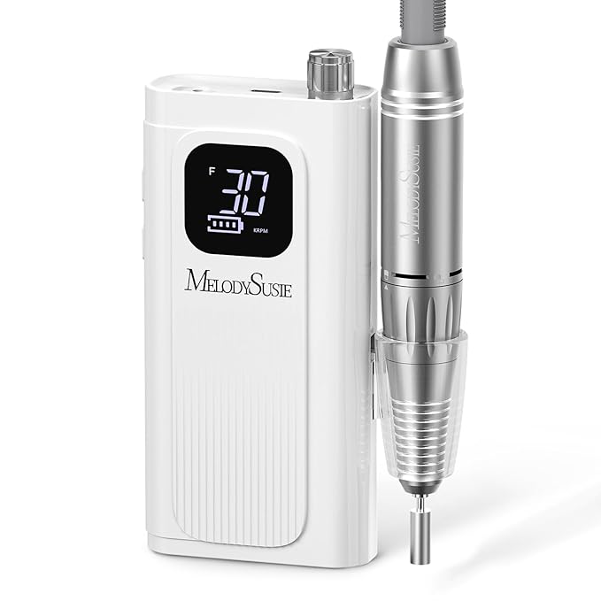 MelodySusie Professional Rechargeable Nail Drill 30000 RPM, Electric Nail File for Shaping, Removing & Polishing Gel Nails, Lightweight & Easy to Use, Ideal for Home & Salon Manicure Pedicure, SC300F