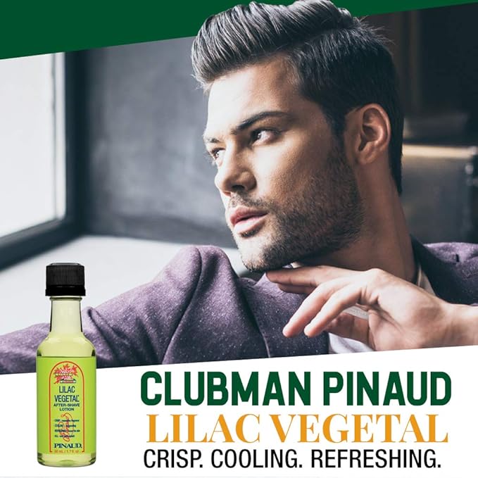 Clubman Lilac Vegetal After Shave Lotion, Instantly Cools, Tones, Refreshes The Skin After Shaving 1.7 fl. Oz x 2 packs
