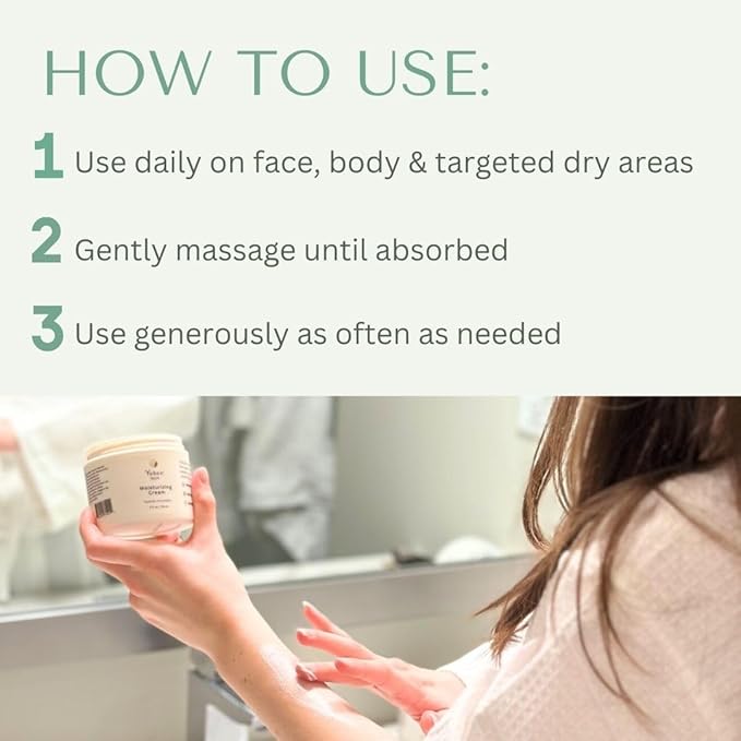 Yobee Body & Face Moisturizing Cream for Dry, Sensitive Skin | Probiotic extracts, Honey, Turmeric, Vitamin B12, Ceramides, Shea Butter | Fragrance Free | For Kids & Adults (3)