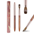 Acrylic Nail Art Brush Size 14, 100% Pure Kolinsky Hair Oval Nail Brush for Acrylic Application, Professional Nail Extension Manicure Tool Wooden Handle Nail Drawing Pen for DIY Home Salon