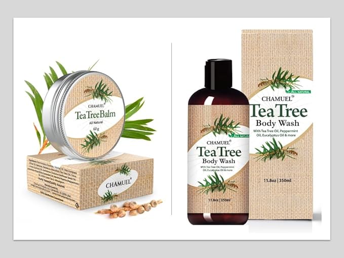 Chamuel Tea Tree Balm & Body Wash - The Best Product Combo to Soothe a Wide Variety of Skin Irritations
