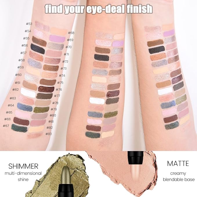 evpct Copper Brown Shimmer Cream Eye Shadow Sticks Brightener Pencils for Women, Bronze Brown Silky Eyeshadow Applicator Stick Pen Waterproof, Crease-Proof Stick Eyeshadow Shimmer Eye Makeup 73