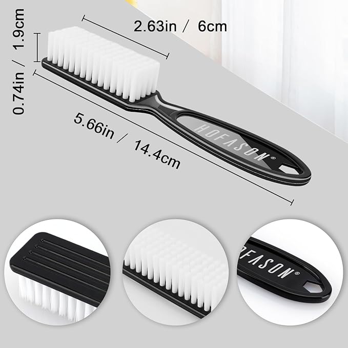 24 Pcs Handle Grip Nail Brush, HOFASON Hand Fingernail Cleaner Brush Manicure Tools Scrub Cleaning Brushes Kit for Toes and Nails Women Men (Black)