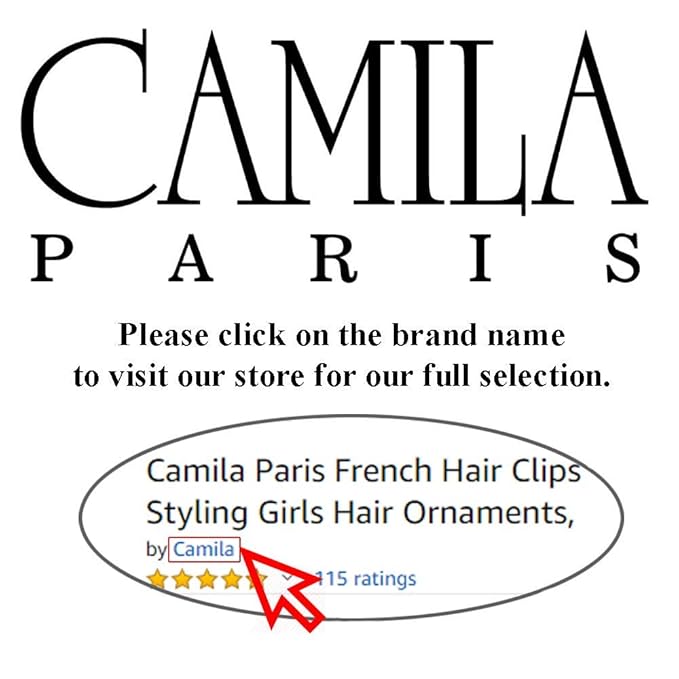 Camila Paris CP3423 French Hair Clip for Women Thick Hair for Long Curly Wavy Hair, Girls Hair Claw Clips Jaw, Durable Styling Big Claw Clip for Thick Hair, Strong Hold No Slip Grip, Made in France