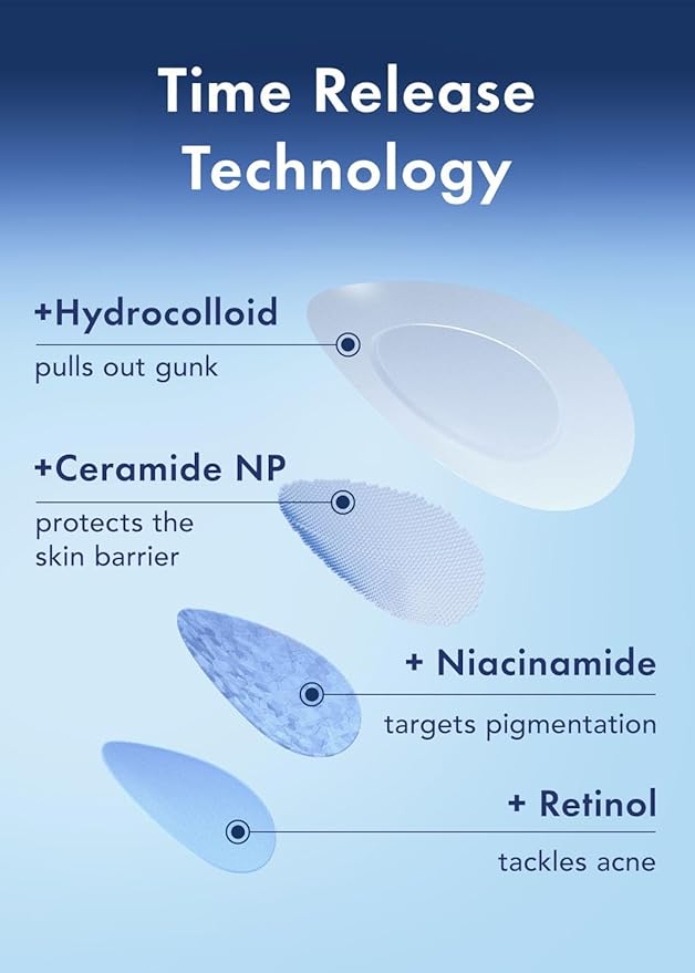 Rael Pimple Patches, Miracle Retinol Spot Cover - Hydrocolloid Acne Pimple Patch for Face, Absorbing Zits & Blemishes, PM Advanced (72 Count)