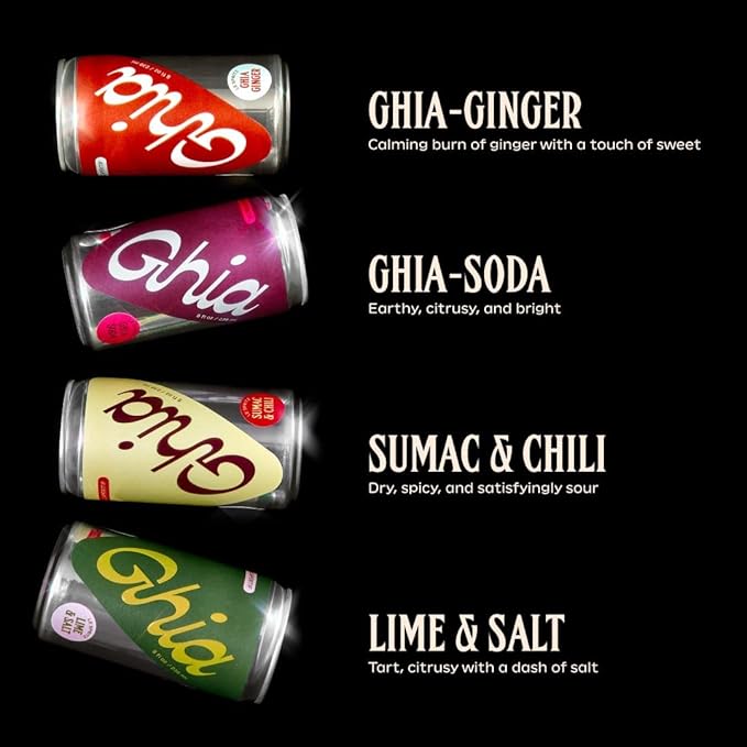 Ghia Non-Alcoholic Le Spritz | Lime + Salt & Ghia Soda Combo 8-Pack | Canned Mocktail & Cocktail Mixer, Zero Proof Sparkling Apéritif with Soothing Herbal Extracts | No Sugar, Caffeine-Free