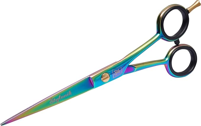 Hair Cutting Scissors-Professional Hairdressing Scissors for Women,Men,Hair Stylists,Salon,Barber- 6.5-Inch Stainless Steel Hair Scissors with Finger Rest (Classic Scissor Multi Titanium)