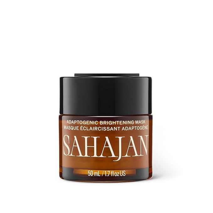Sahajan Adaptogenic Mask with Turmeric + AHAs | Clean Ayurvedic Creamy Clay Radiance Mask | Targets Dark Spots, Enlarged Pores, Fine Lines | Purifies, Exfoliates, Nourishes | 1.7 fl oz