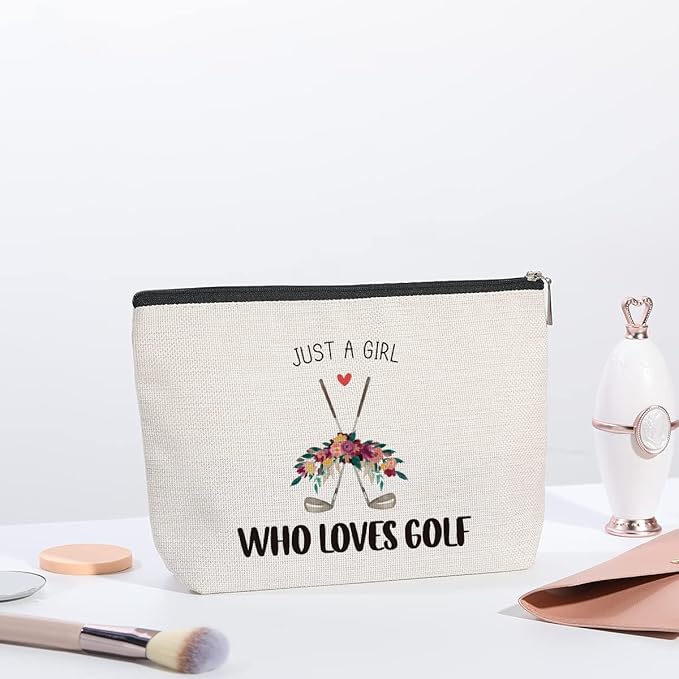 Golf Makeup Bag - Team Gift for Lovers and Sports Enthusiasts, Inspirational Present for Women Golfers, Friendship Birthday Gift for Her Female Friend