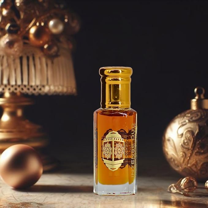 INTENSE OUD Dark Oud Ispahan Long Lasting Arabian Perfume Oils for Women 12ML (0.40 OZ) Bold Fragrance Oil With Rose, Saffron & Oud Notes – Premium Concentrated Perfume Oil in Black Gift Box