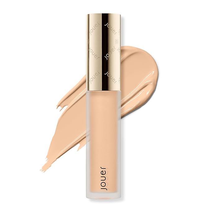 Jouer Essential High Coverage Liquid Concealer - Brightening Concealer - Color Corrector for Under Eye Dark Circles, Spot Coverage, and Eye Primer - Soft Matte Finish, Macadamia