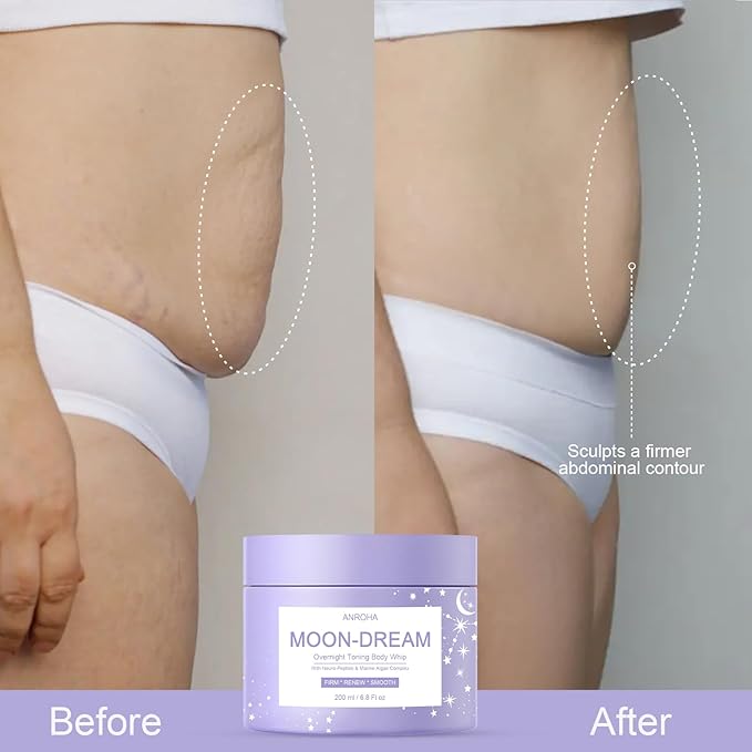 Moon Dream Overnight Toning Whip - Get Body Firming Cream for Women - Age Defying Lift and Frim Cream Helps Target the Appearance of Loose Skin On the Body 6.8 Fl oz