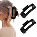Silicone Hair Clips, Cloud Hair Pins for Women, 3.9 inch Soft Hair Claw Clip for Thick/Fine/Thin/Curly Hairstyle, Black 2 Pack
