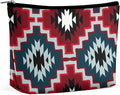 Women Native Southwest American Indian Aztec Navajo Art Make Up Bag Holder Multifunction Cosmetic Train Case Casual Zipper Tote Bag Large Capacity for Cosmetics Digital Accessories Travel