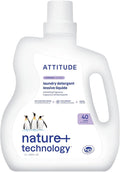 ATTITUDE Liquid Laundry Detergent, EWG Verified, HE Compatible, Plant-Based & Vegan, Natural Laundry Soap, Lavender Scent, 40 Loads, 67.6 Fl Oz