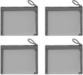 Mini Mesh Pouches (4 Pack), Small Mesh Bags with Zipper Nylon Makeup Pouches Bag Cosmetic Pouch Travel Purse Organizer Insert Diaper Inside Bag Organizers Home Organizing Size See Through Cute Gray