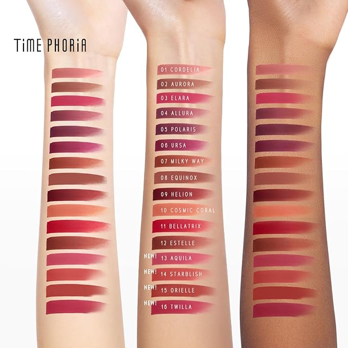 NEBULA VELVET LIP CREAM-Long Lasting Lip Stain, Waterproof and Transferproof Lip Tint, Matte Finish, Smooth Out Lip Lines, Lightweight & High Coverage, Stocking Stuffers (11 BELLATRIX)