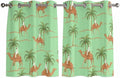 2 Panel Kitchen Cafe Curtains, Desert Camels Sunlight Filtering Nature Air by Hokiten