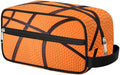 Bardic Basketball Texture Ball Portable Travel Toiletry Bag, Sport Kindle Dopp Kit Cosmetic Organizer Makeup Bag Shower Shaving Bag for Men Women