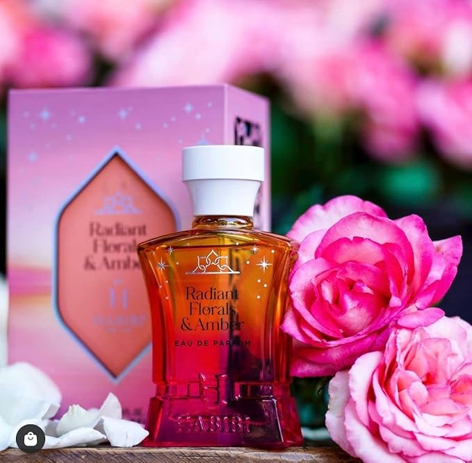 H HABIBI Radiant Florals & Amber Musk Arabian Perfume for Women – 2.5 oz (75ML) Long Lasting Women's Fragrance, Soft Floral Scent with Violet, Rose & Jasmine Notes