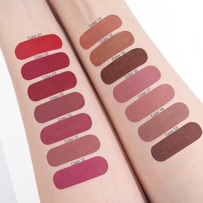 Kaely Nude Brown Gradient Matte Lipstick Lip Liner Pencil for Women, 2in1 Flawless Contour Gradual Ombre Effect Lip Pencil Makeup Waterproof, labiales mate 24 horas originales, 18