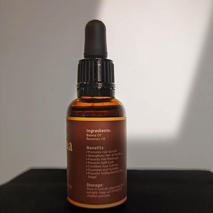 Batana Oil for Hair Growth, 100% Organic Batana Oil from Honduras with Rosemary, Enhances Hair & Skin Radiance Nourishment, Reduce Hair Loss, Batana Hair Oil for Women and Ma, 30ml / 1 Fl Oz (2)