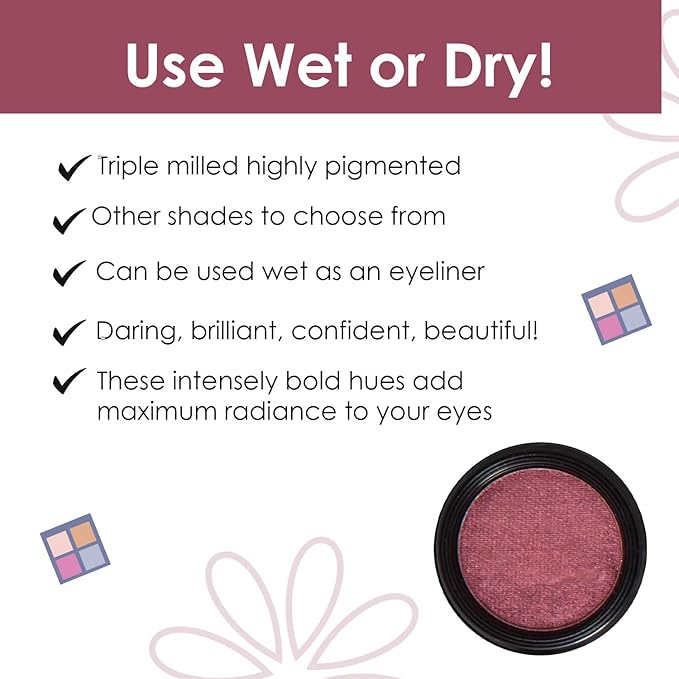 Vera Moore Eyeshadow, Highly Pigmented Eyeshades and Textures, Provide Bold and Lasting Looks, Suitable for Any Event, Easily Blendable Eye Makeup in Multiple Shades. (Wildberry)