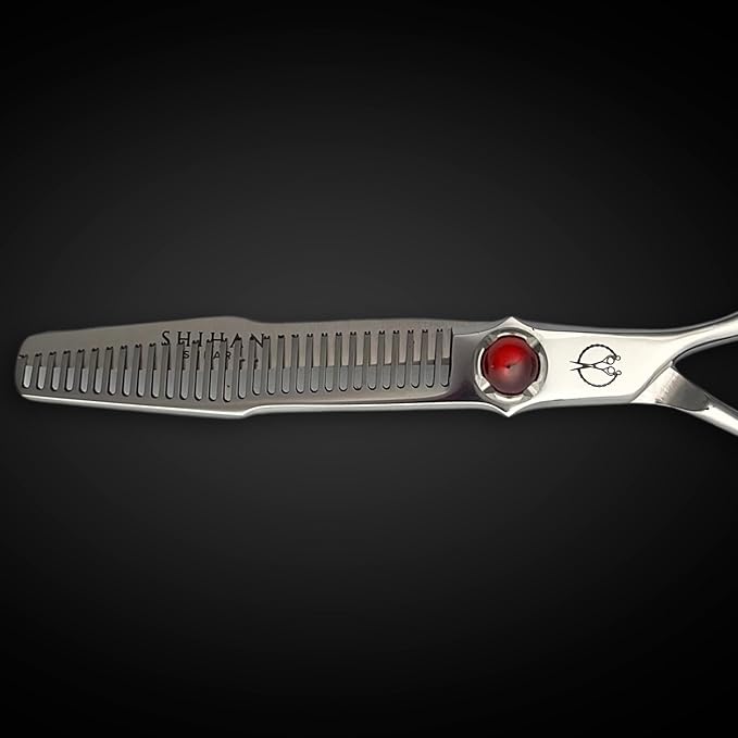 5.5" VG10 Steel Professional Thinning Shears - Red Moon - (Hair Thinning Scissors)