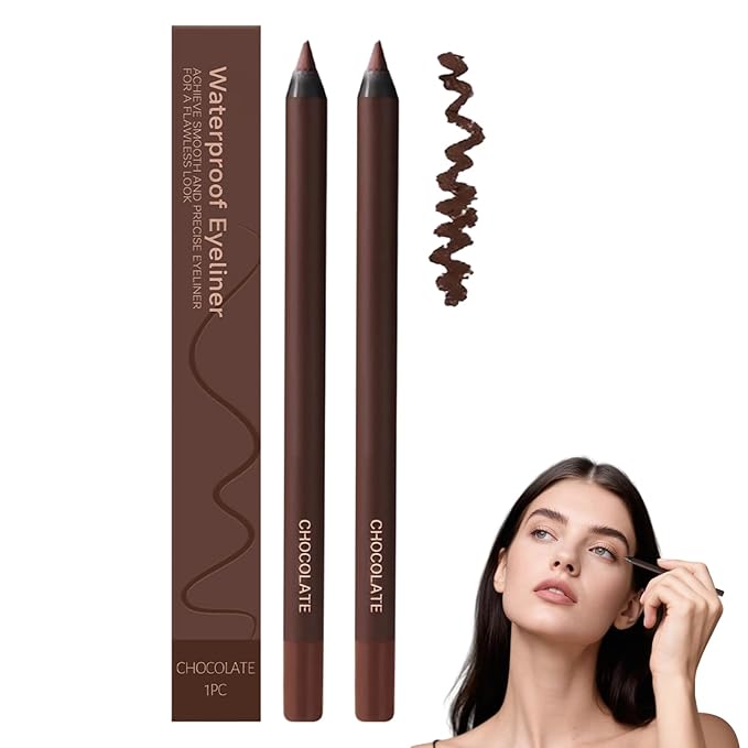 Eyeliner Pencil, Long Lasting Smudge-Proof Professional Eyeliner, Smooth and Easy to Apply, Effortlessly Create Any Look (Chocolate Color)