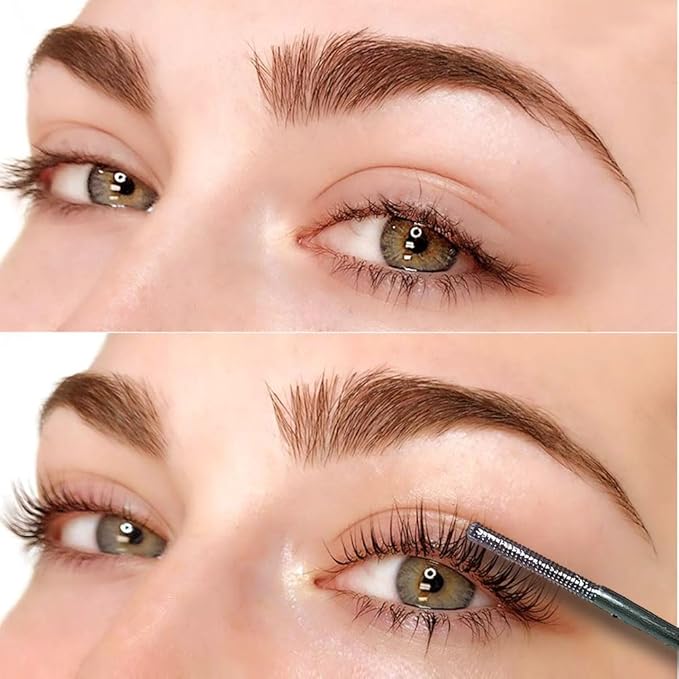 Iron Wand Mascara,Waterproof Metal Wand Mascara Tubing, 3D Curling Metal Wands Mascaras Black Washable, Long-lasting 3D Curling Eyelash, Smudge Proof & No Flaking (Black-2)