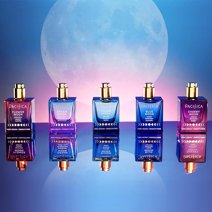 Pacifica Beauty Flower Moon Spray Perfume - Passion, Euphoria, Jasmine, Peach, Vanilla, Musk - Clean, Vegan, 1 fl oz