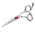 Purple Dragon 4.5/5.0 inch Silver Barber Hair Cutting Scissors/Shears with Bag- Perfect for Professional Hairstylist, Hairdresser (5.0 inch)