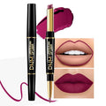 Kaely 2-in-1 Plum Purple Lip Liner & Lipstick Set Kit for Women, Matte Lips Kit with Lip Liner Lip Stains Long Lasting Waterproof 24 Hour Lipstick and Lip Liners Combo Lipliners Pencil Set 05